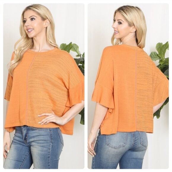 Ces Femme Sweaters - ♡♡♡ Ces Femme Orange Women's Top